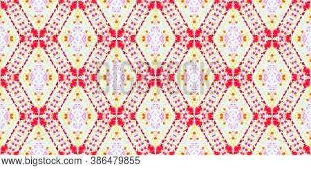 Folk Tribal Seamless Pattern. Handdrawn Geometric Decoration. Dirty Native Oriental Kaftan. Colorful