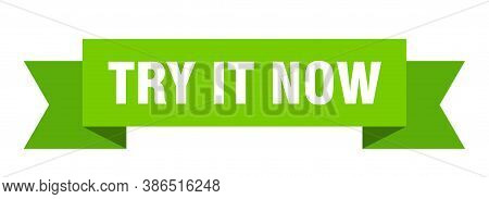 Try It Now Ribbon. Try It Now Isolated Band Sign. Banner