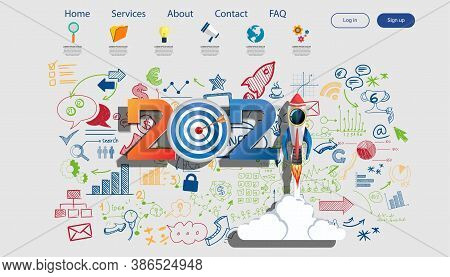 Creative Business Thinking 2021,darts Shoot Into Crotch For Success,set Icon, Plan  Think Analyze Cr