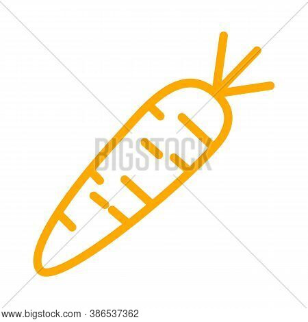 Healthy Food Vegetable Carrot Vector Sign Icon Thin Line. Veggy Bio Eco Agriculture Carrot Linear Pi