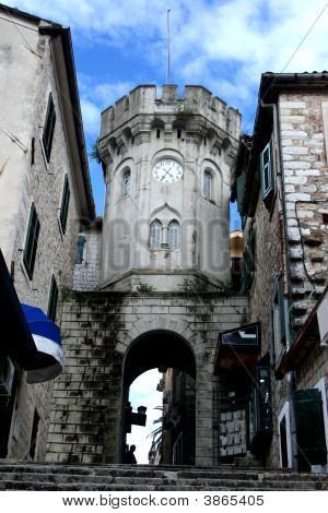 Clock Tower In Herzeg Novi