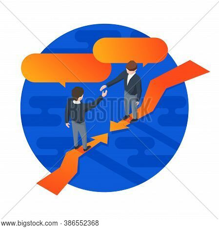 Business Deal - Contract Cooperation Concept - Two Businessmen Give Each Other Hand For Handshake An