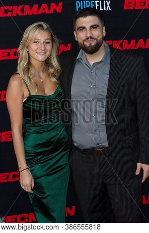 Michaela Bourne and Alex Bentley attends the premiere of 