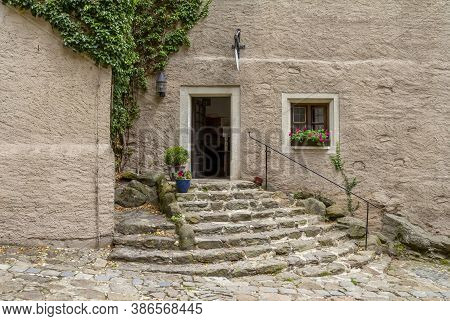 Architectural Detail At Falkenstein Castle In Bavaria At Summer Time