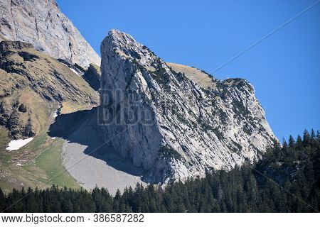 Breathtaking Mountain Panorama In Wildhaus In Switzerland During Springtime 7.5.2020