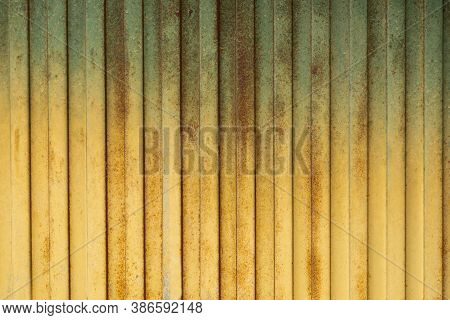 Background Of Blue Metal Door In Grungy Style