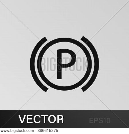 Sign On The Car Dashboard Parking Icon