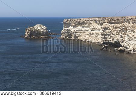 Rock Turtle Off The Coast Of Cape Tarkhankut, Crimea, Russia
