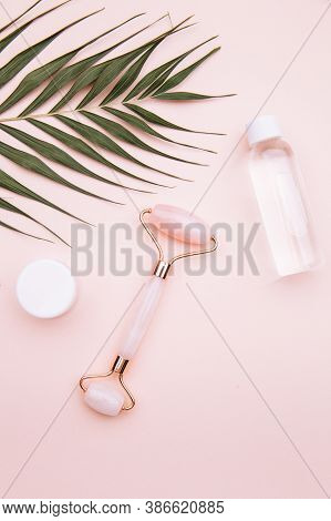 Modern Apothecary Or Home Spa Composition. Selfcare, Relaxation And Beauty Care