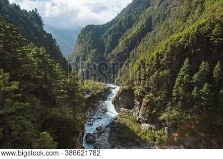 Bhote-khosi River Valley, Nepal. Way To Sagarmatha National Park