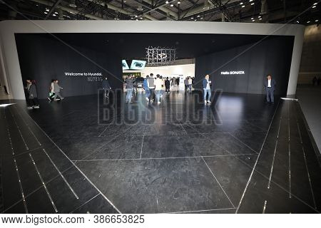 Gyeonggi-do,south Korea-march 2019: Inside The Venue Of Seoul Motor Show 2019 In Kintex, South Korea