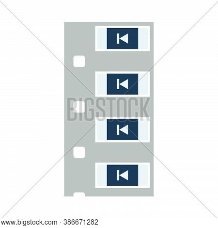 Diode Smd Component Tape Icon. Flat Color Design. Vector Illustration.