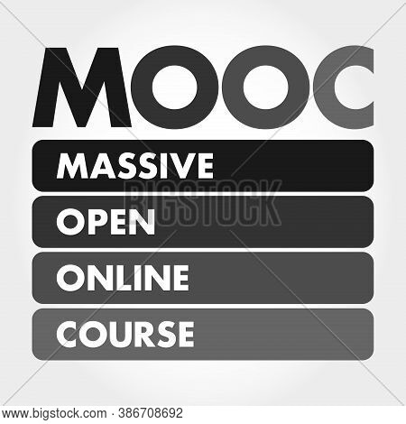 Mooc - Massive Open Online Course Acronym, Business Concept Background