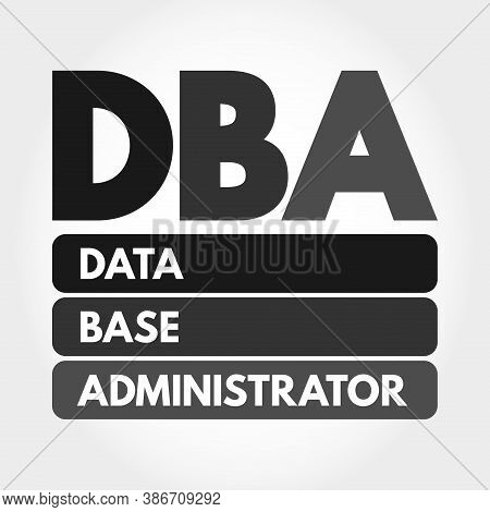 Dba - Database Administrator Acronym, Technology Concept Background