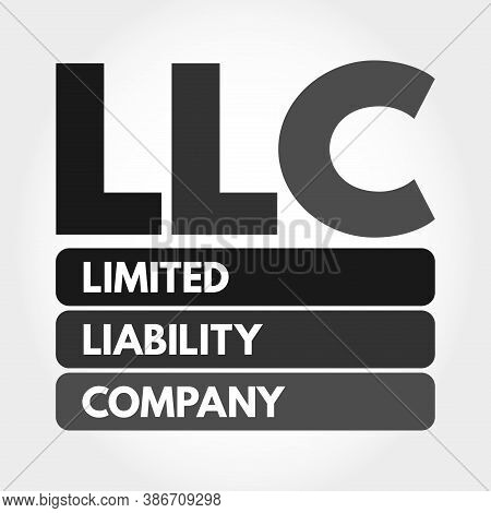 Llc - Limited Liability Company Acronym, Business Concept Background