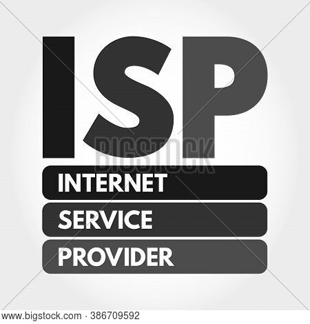 Isp - Internet Service Provider Acronym, Technology Concept Background