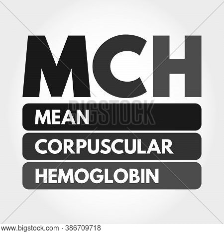 Mch - Mean Corpuscular Hemoglobin Acronym, Medical Concept Background