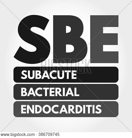 Sbe - Subacute Bacterial Endocarditis Acronym, Medical Concept Background