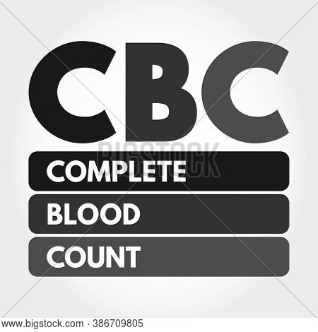 Cbc - Complete Blood Count Acronym, Medical Concept Background