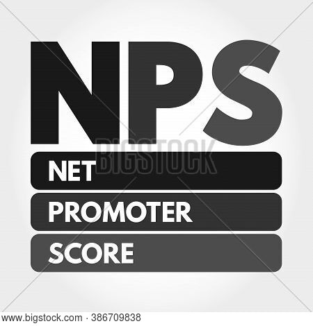 Nps - Net Promoter Score Acronym, Business Concept Background