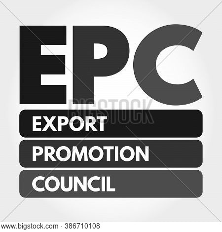 Epc - Export Promotion Council Acronym, Business Concept Background