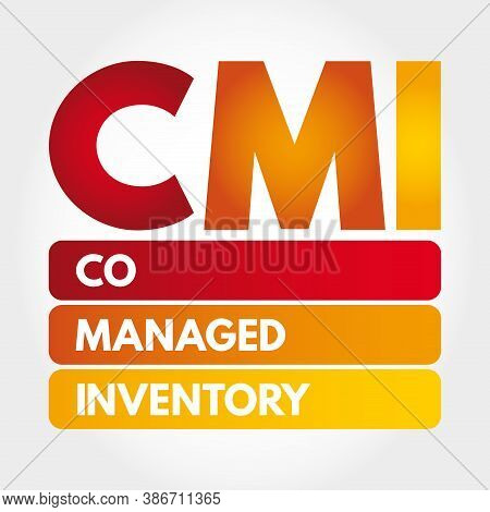 Cmi - Co Managed Inventory Acronym, Business Concept Background