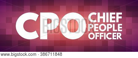 Cpo - Chief People Officer Acronym, Business Concept Background