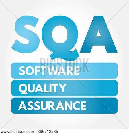 Sqa - Software Quality Assurance Acronym, Business Concept Background