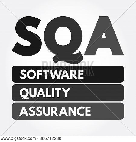Sqa - Software Quality Assurance Acronym, Business Concept Background