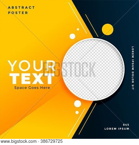 Attractive Social Media Post Banner With Image Space Vector Design Illustration