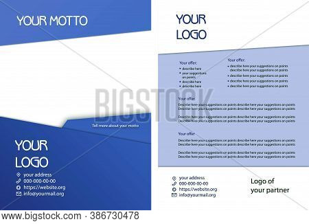 Blue Brochure Flyer Design Template Vector Abstract
