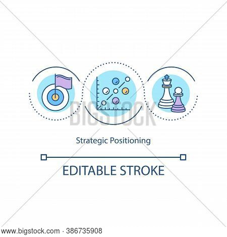 Strategic Positioning Concept Icon. Marketing Analysis. Management. Business Strategy Target Idea Th