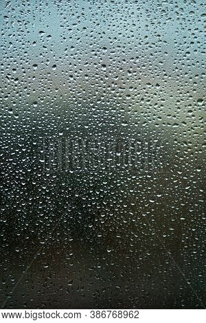 Background Of Raindrops On The Glass Pattern