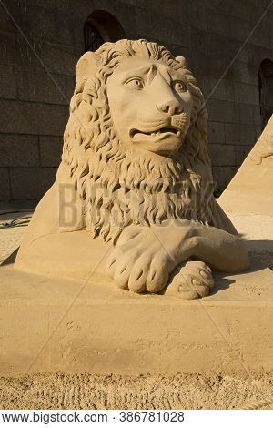 Saint-petersburg, Russia. 3 Juny 2016. Sand Sculpture In Peter And Paul Fortress In Saint-petersburg