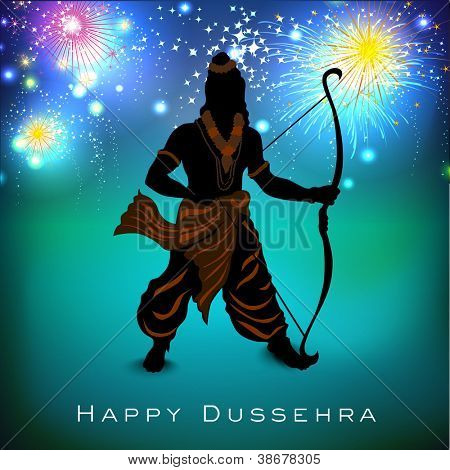 Dussehra festival arka plan. EPS 10.