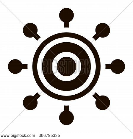 Danger Bacillus Bacteria Vector Icon. Kill Circle Micro Organism Bacteria Pictogram. Chemical Microb