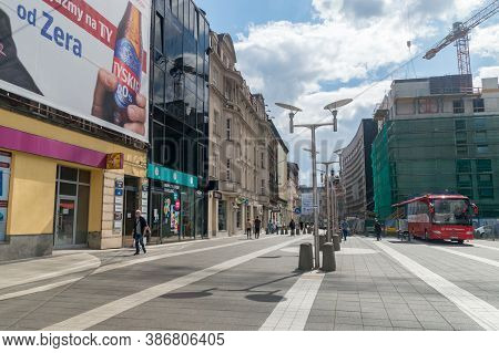 Katowice, Poland - June 15, 2020: Maria And Lech Kaczynski Square.
