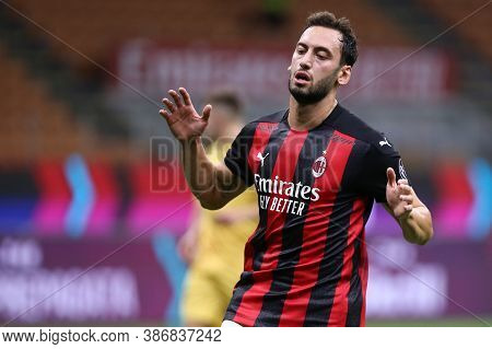 Milano, Italy. 24th September 2020. Uefa Europa League. Hakan Calhanoglu  Of Ac Milan   During The U