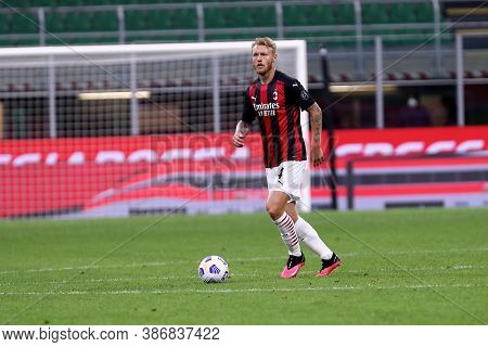 Milano, Italy. 24th September 2020. Uefa Europa League. Simon Kjaer Of Ac Milan   During The Uefa Eu