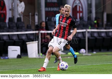 Milano, Italy. 24th September 2020. Uefa Europa League. Alexis Saelemaekers Of Ac Milan     During T
