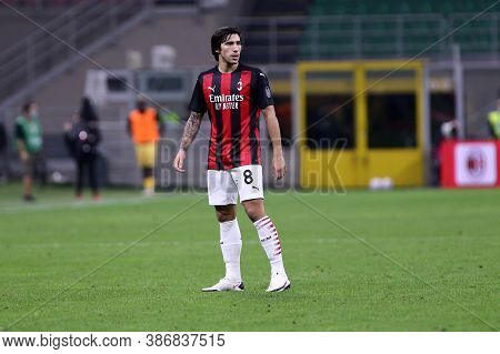 Milano, Italy. 24th September 2020. Uefa Europa League. Sandro Tonali  Of Ac Milan   During The Uefa