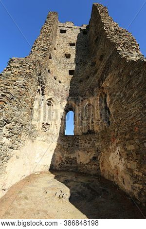 High Remains Of The Medieval Church Building With Single Window