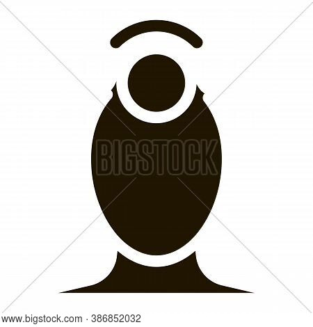 Hypertension Human Head Silhouette Glyph Icon . Tension And Cluster, Migraine And Stress Symptom Pic