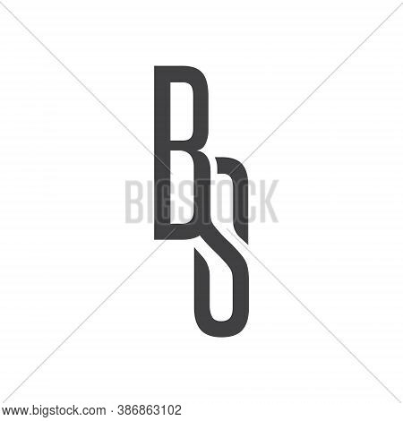 B S Letter Lettermark Logo Bs Monogram - Design Element Typeface Type Vintage Sign Emblem Typeset Co