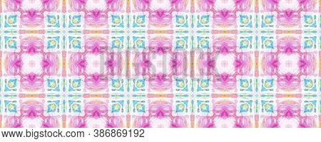 Aztec Lace Pattern. Abstract Batik Motif. Blue, White, Indigo, Denim Seamless Texture. Repeat Tie Dy