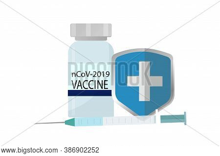 Covid-19 Virus Vaccine, Syringe Injection, Prevention, Immunization, Cure And Treatment For Coronavi