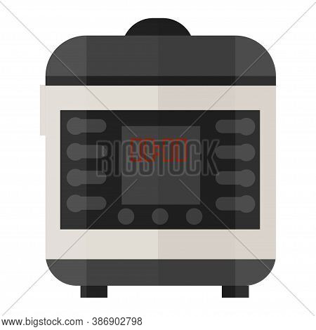 Slow Cooker In Vector Design Isolated On White Background In Grey Colours. Electronic, Technology, S