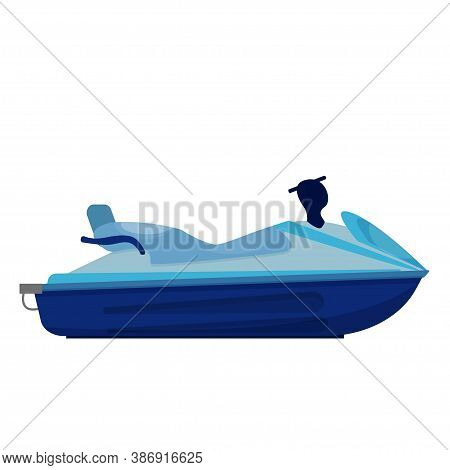 Jet Ski, Watercraft Isolated On White Background Vector Stock Illustration. Graphic Object, Detailed