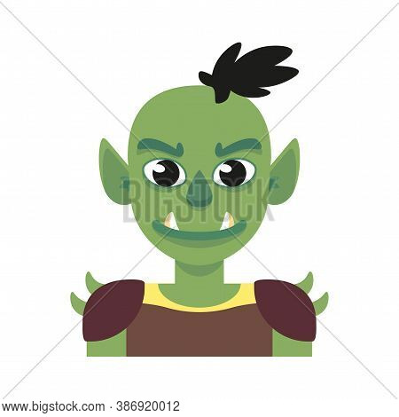 Isolated Orch Medieval Fantasy Old Icon - Vector