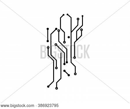 Circuit Board Line Concept Design Illustration